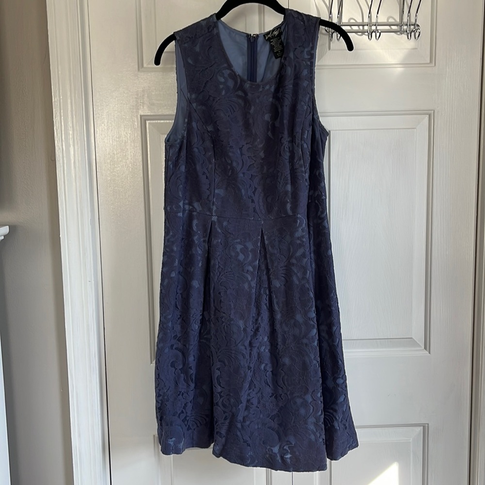 Blue lace-like dress